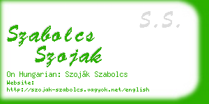szabolcs szojak business card