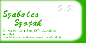 szabolcs szojak business card